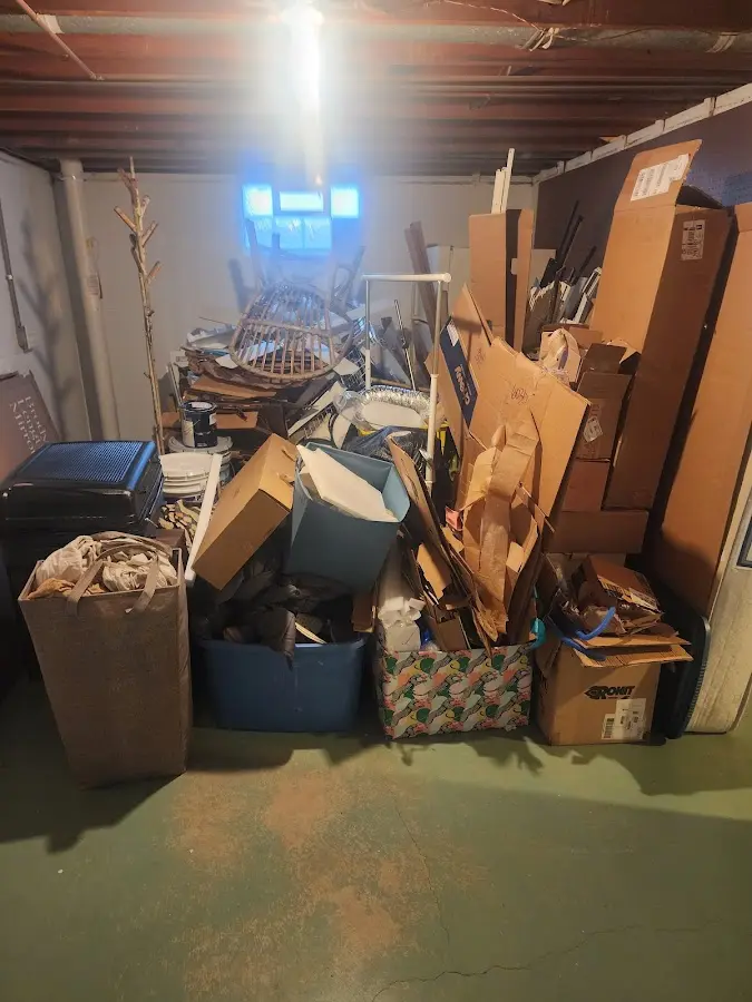 Roll-off dumpster container at job site for Concrete Dumpster Rental in Green Oaks